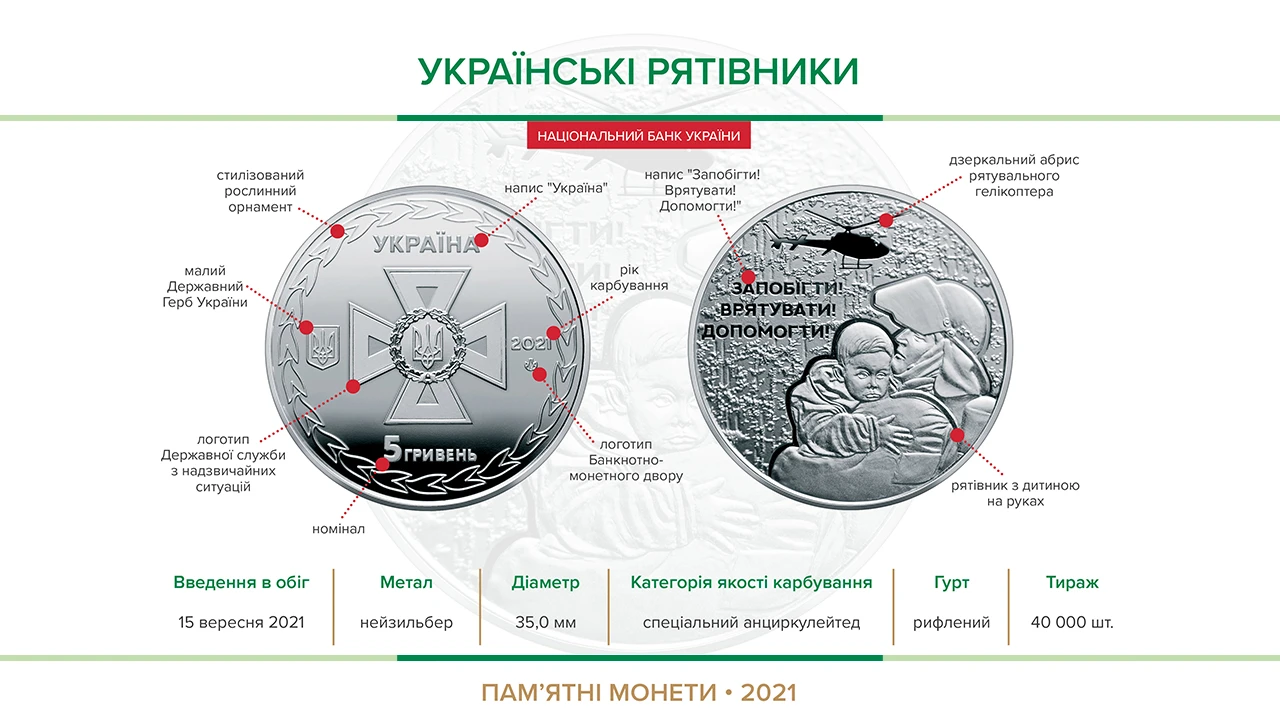 coin Ukrainian rescuers 2021