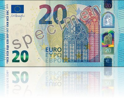 Евросоюз вводит новую банкноту в 20 евро